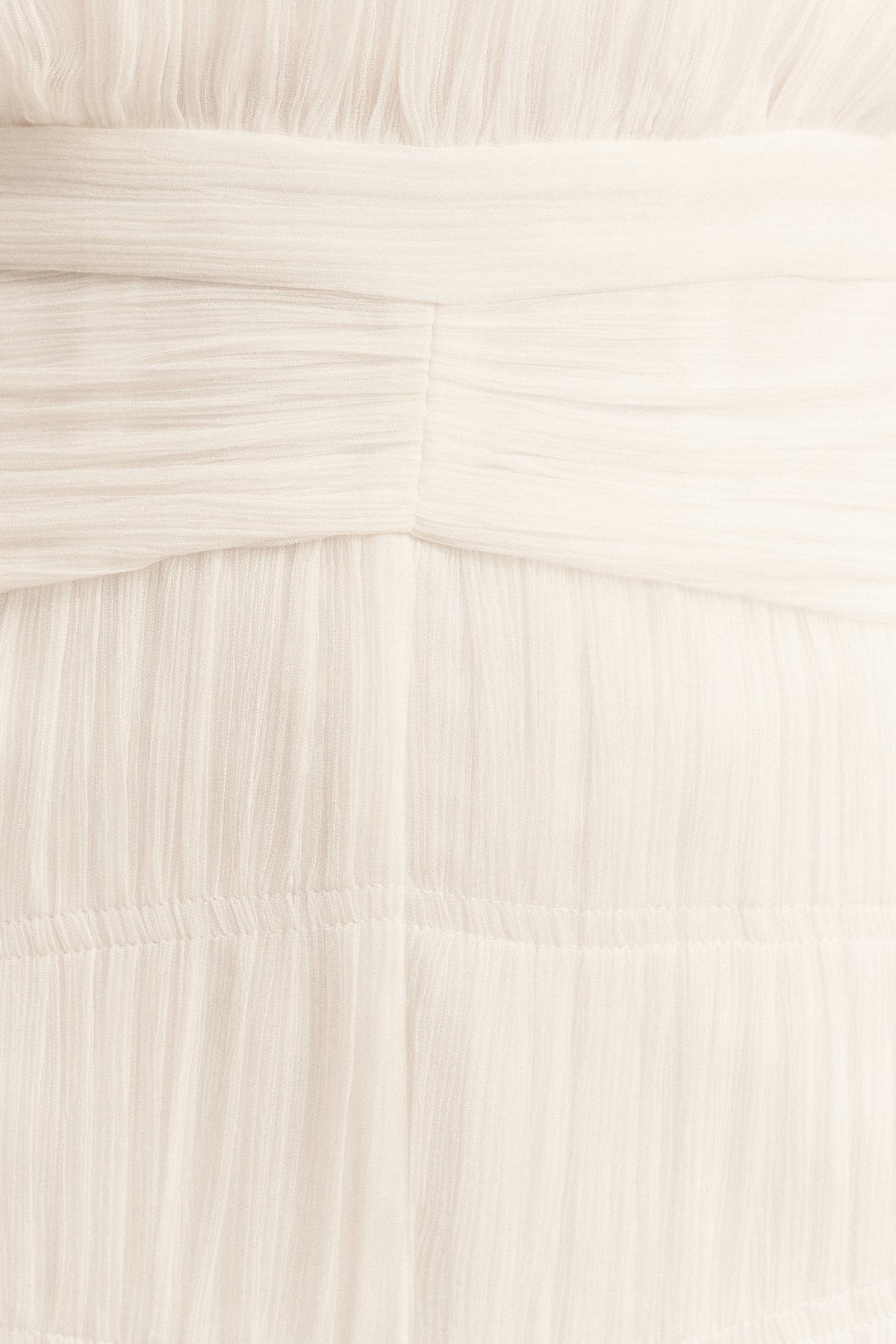 CLEMENCE SLEEVELESS RUCHED MINI DRESS - IVORY