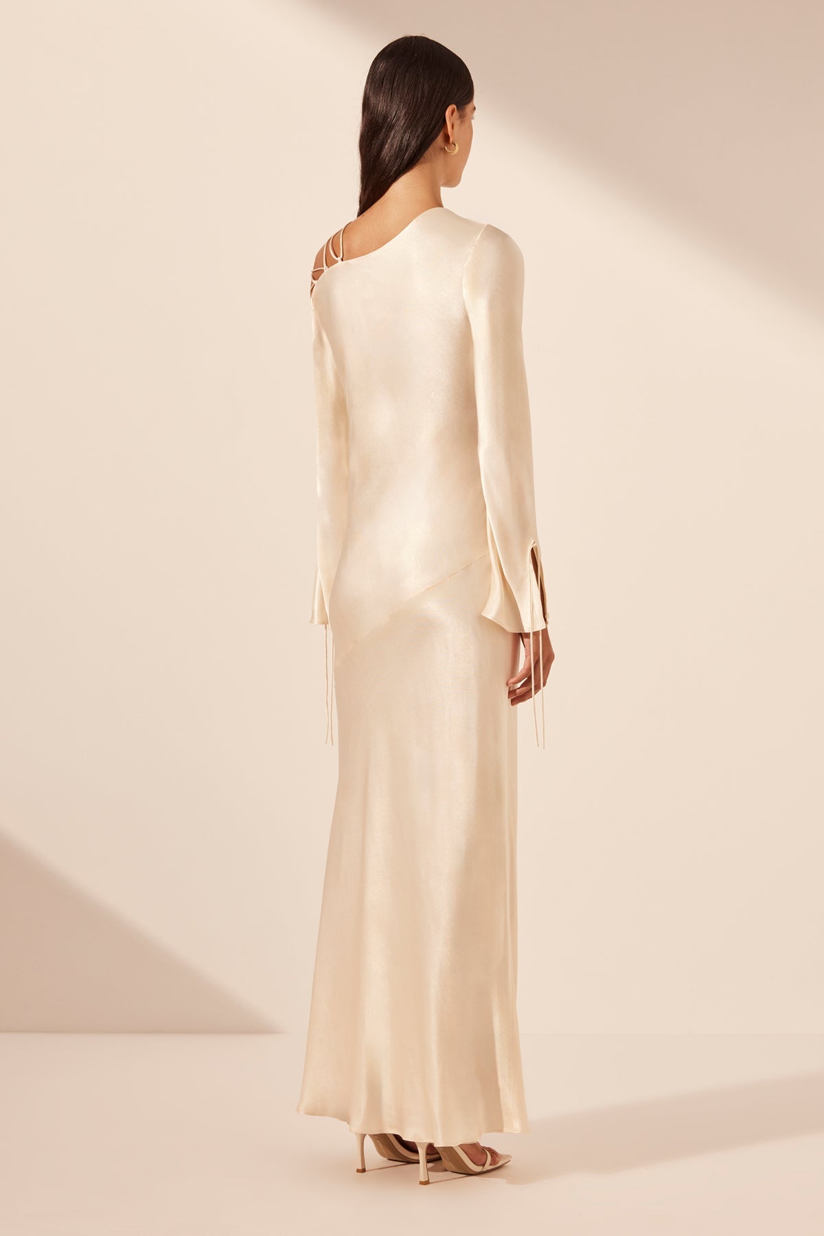 NORA LACE DETAIL MAXI DRESS - CREAM