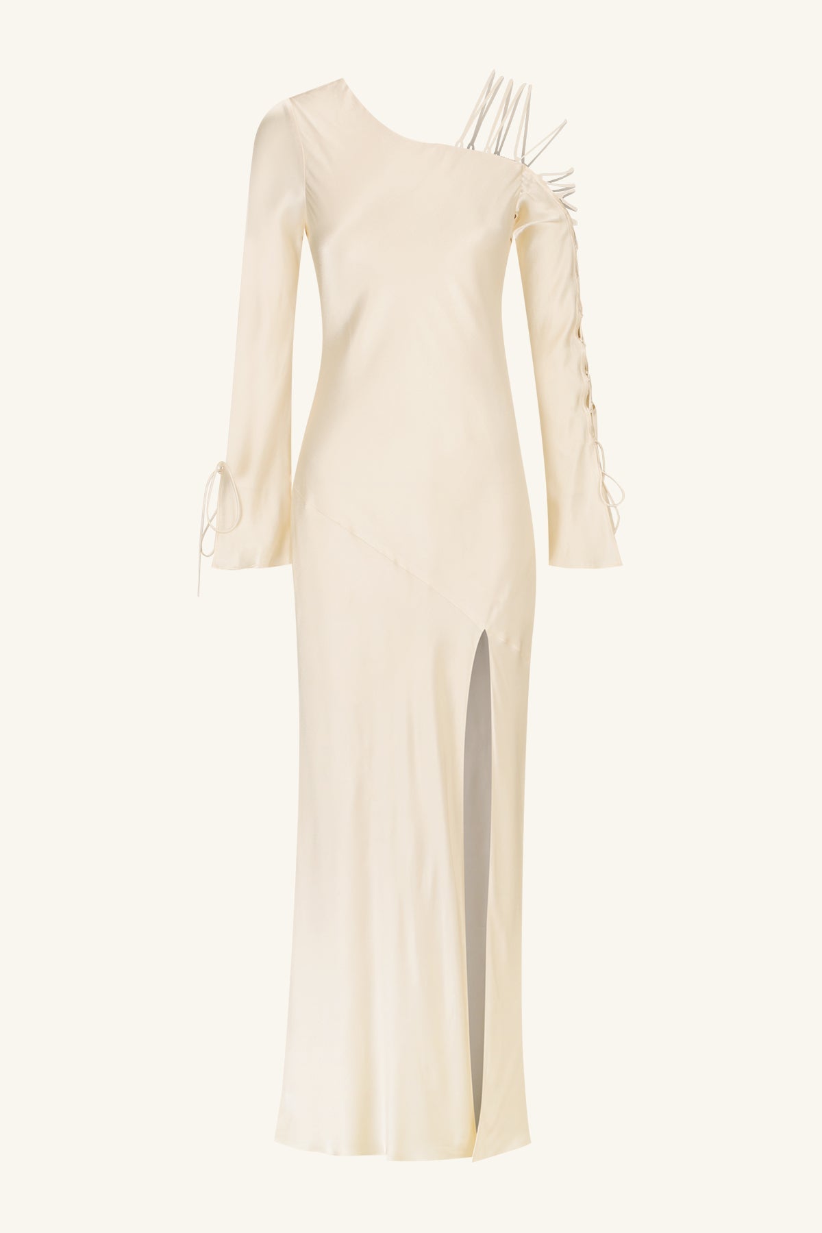 NORA LACE DETAIL MAXI DRESS - CREAM