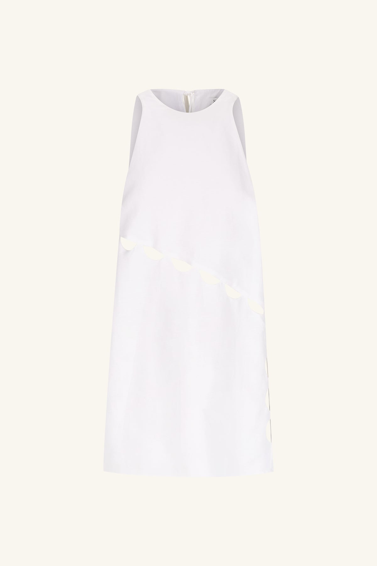 BIRDIE SCALLOP MINI DRESS - IVORY